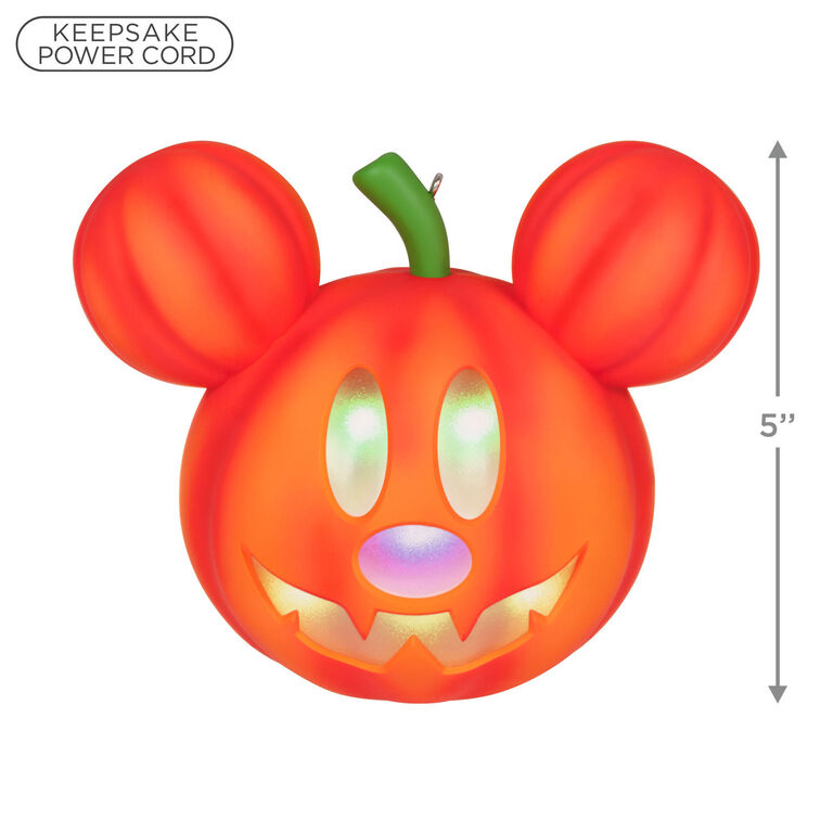 Hallmark Disney Mickey Mouse Mysterious Mickey Jack-o'-Lantern Ornament With Light