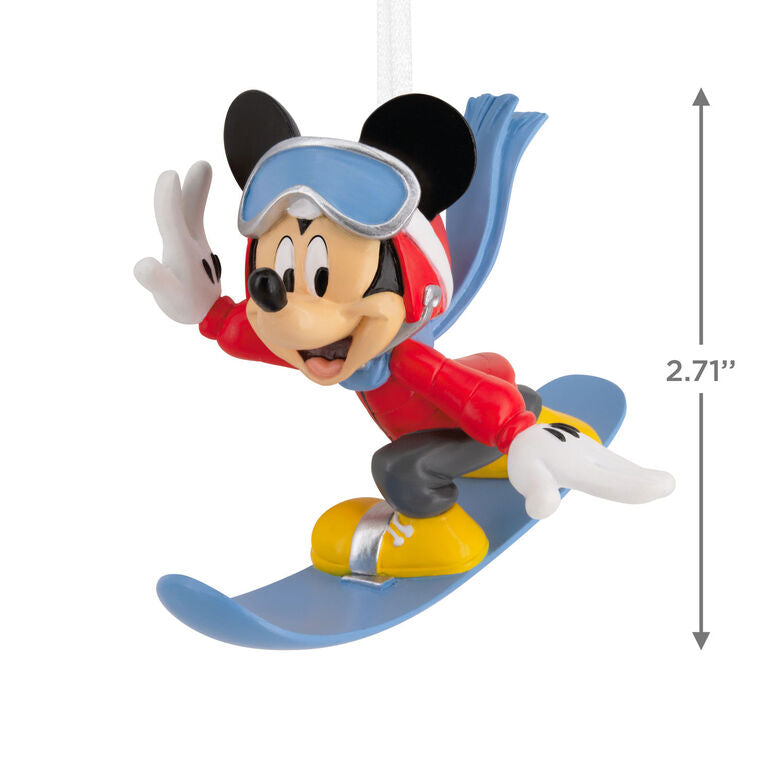  Disney Mickey Mouse Snowboarding Hallmark Ornament