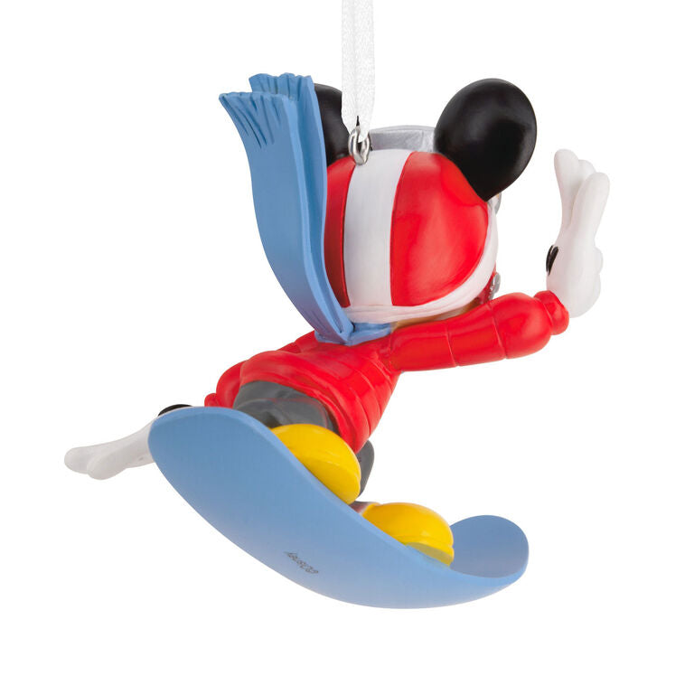  Disney Mickey Mouse Snowboarding Hallmark Ornament