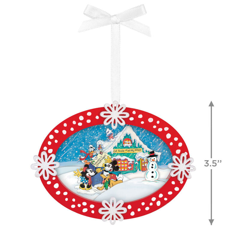Hallmark Disney Mickey And Friends Sending Season's Greetings Papercraft Ornament