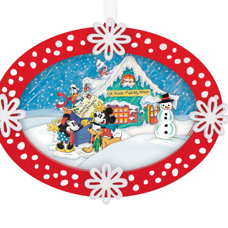 Hallmark Disney Mickey And Friends Sending Season's Greetings Papercraft Ornament