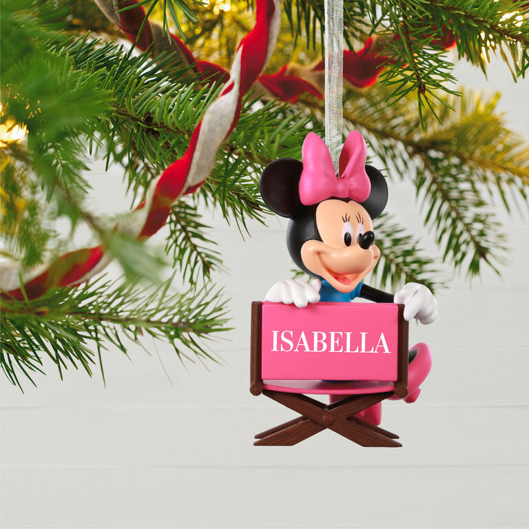 Hallmark Disney Minnie Mouse In Director's Chair Personalized Ornament