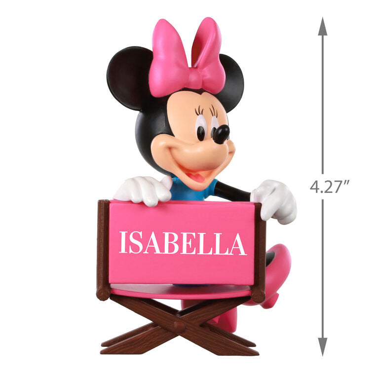 Hallmark Disney Minnie Mouse In Director's Chair Personalized Ornament