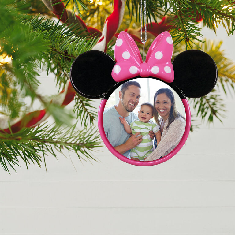 Hallmark Disney Minnie Mouse Ears Silhouette Personalized Photo Ornament