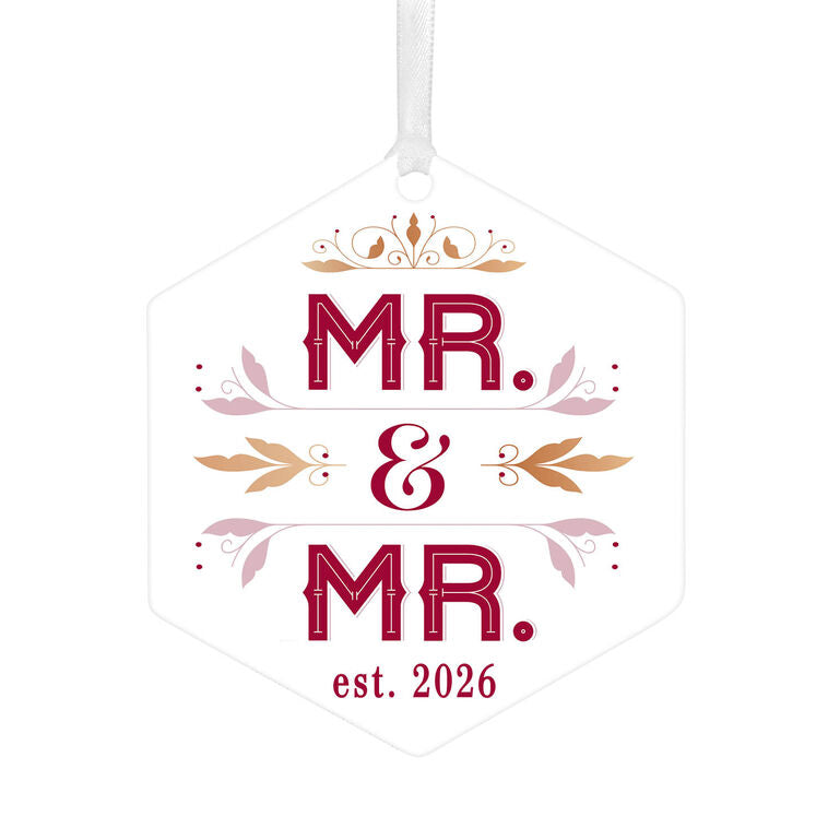 Hallmark Mr. & Mr. Metal Personalized Ornament, Custom Text