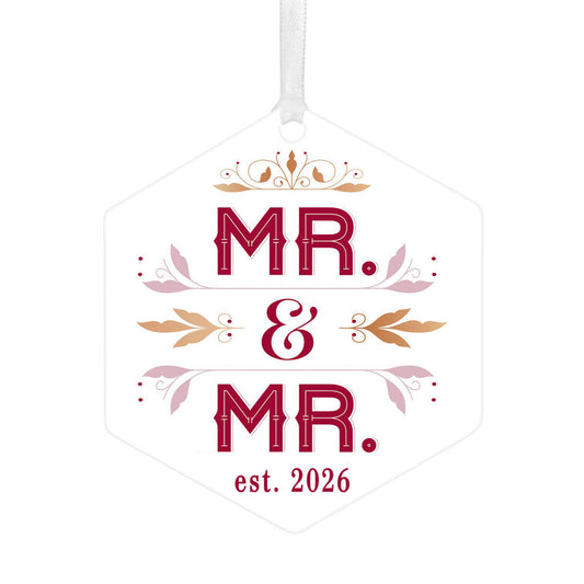 Hallmark Mr. & Mr. Metal Personalized Ornament, Custom Text