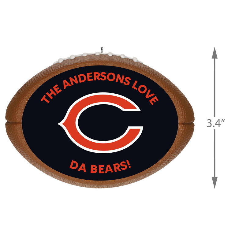 Hallmark NFL Football Chicago Bears Text Personalized Ornament