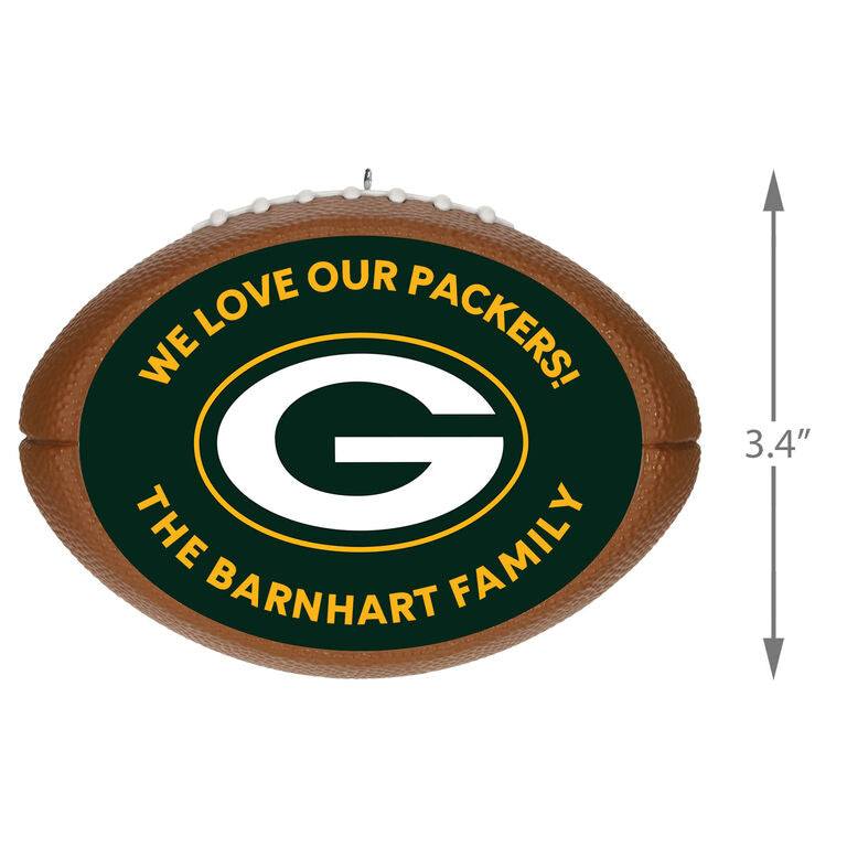 Hallmark NFL Football Green Bay Packers Text Personalized Ornament