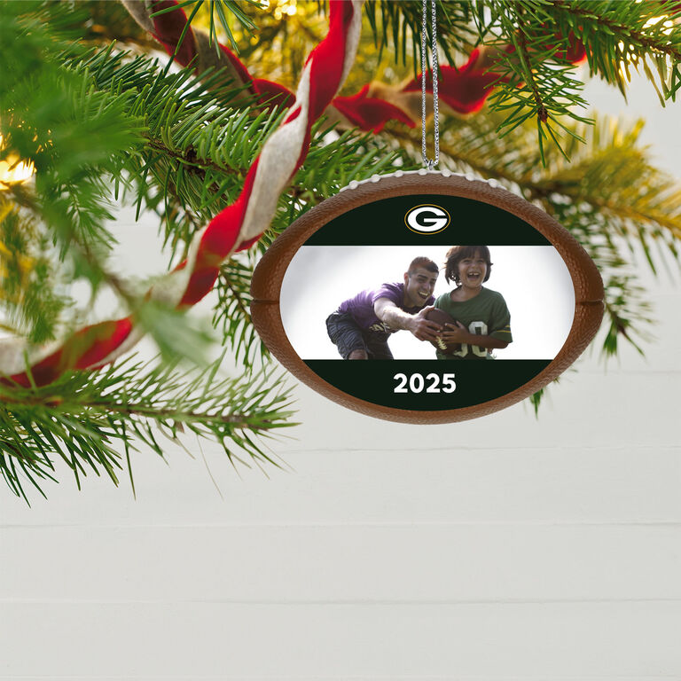 Hallmark NFL Football Green Bay Packers Text And Photo Personalized Ornament