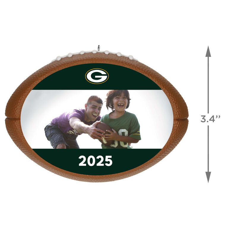 Hallmark NFL Football Green Bay Packers Text And Photo Personalized Ornament