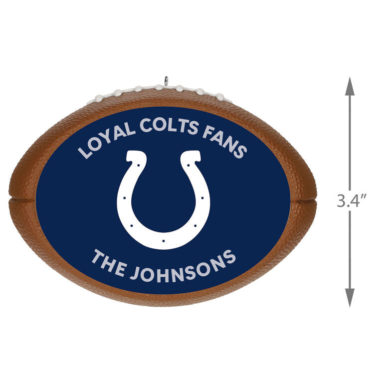 Hallmark NFL Football Indianapolis Colts Text Personalized Ornament