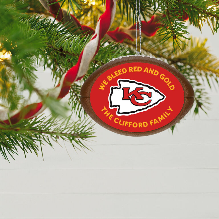 Hallmark NFL Football Kansas City Chiefs Text Personalized Ornament
