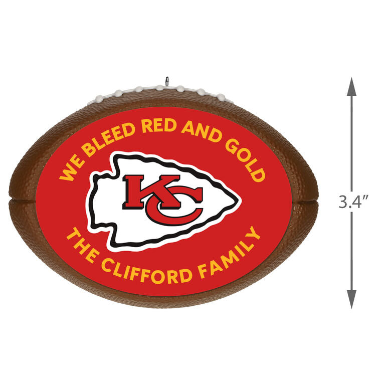 Hallmark NFL Football Kansas City Chiefs Text Personalized Ornament