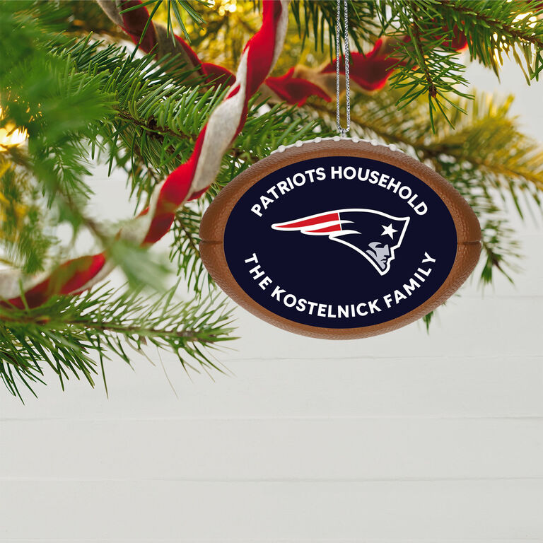 Hallmark NFL Football New England Patriots Text Personalized Ornament