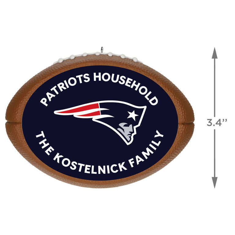 Hallmark NFL Football New England Patriots Text Personalized Ornament