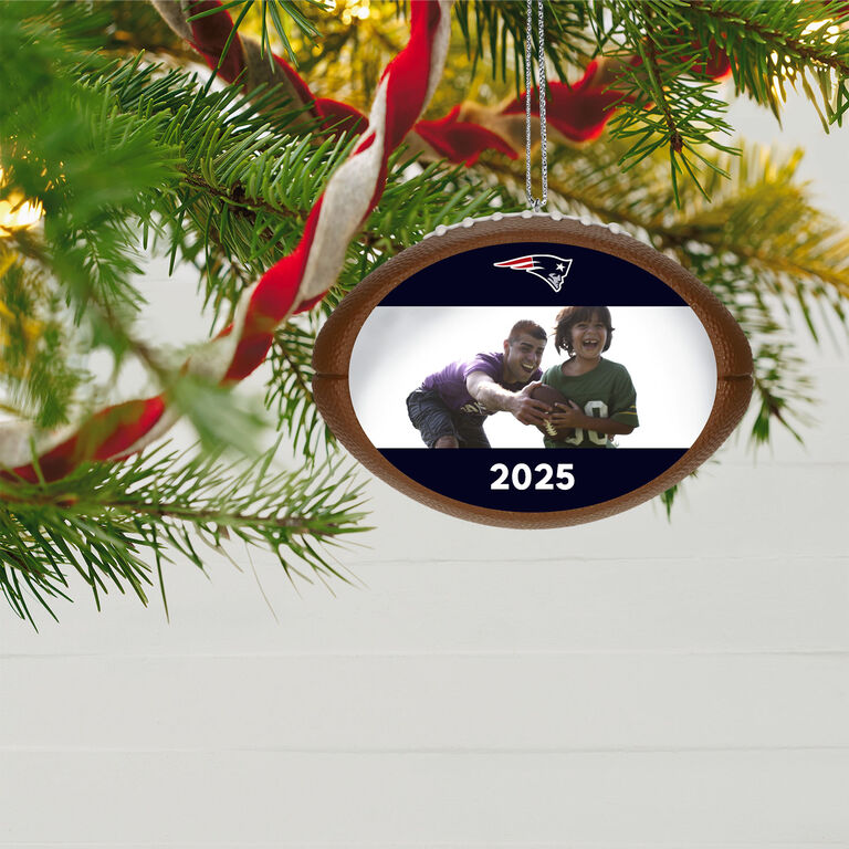 Hallmark NFL Football New England Patriots Text And Photo Personalized Ornament