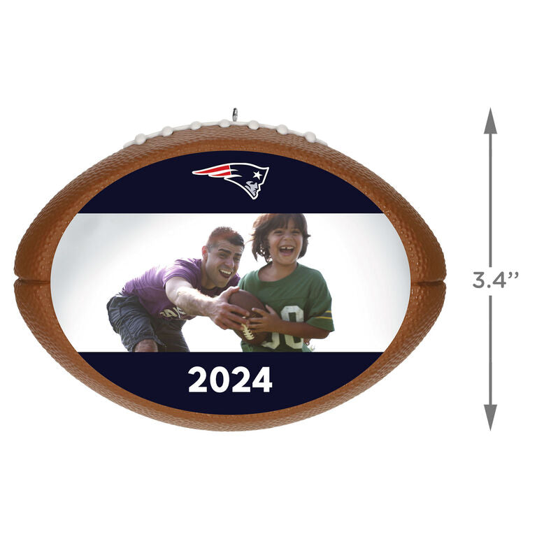Hallmark NFL Football New England Patriots Text And Photo Personalized Ornament