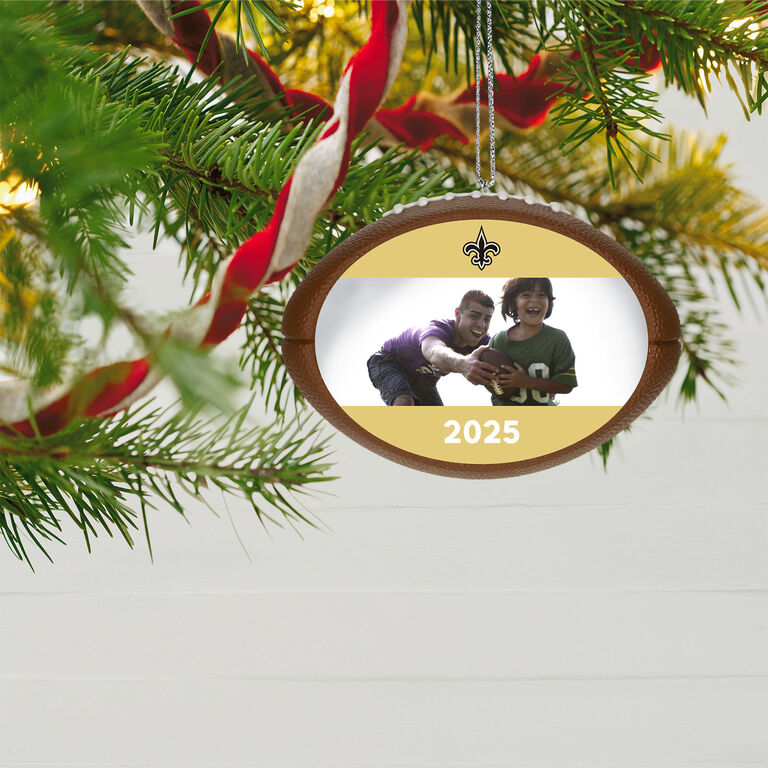 Hallmark NFL Football New Orleans Saints Text And Photo Personalized Ornament