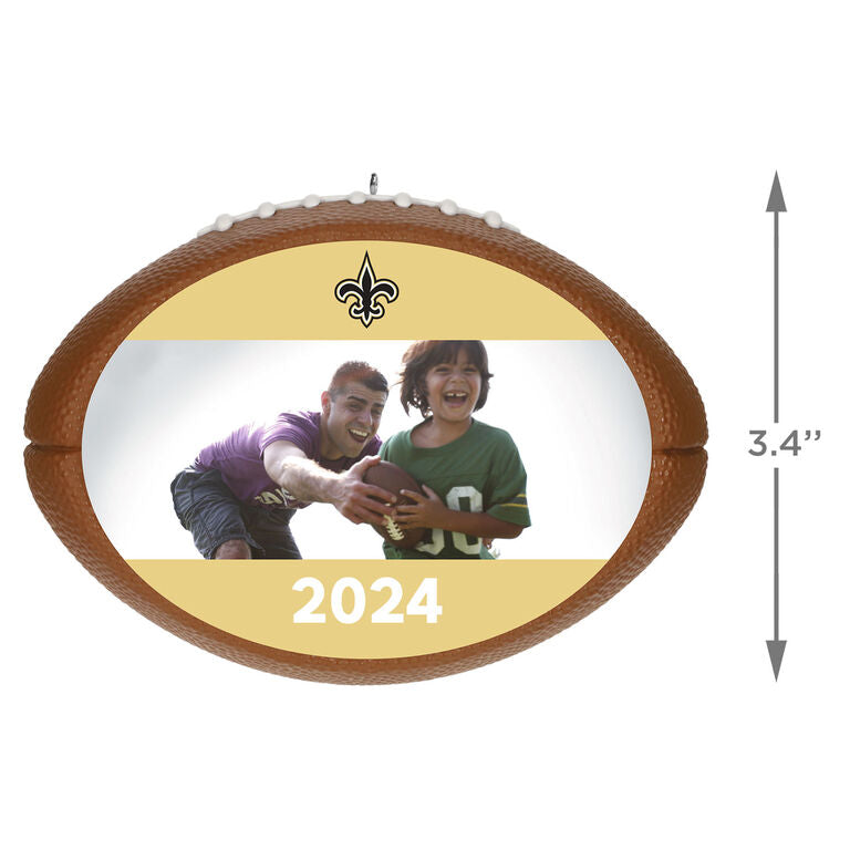 Hallmark NFL Football New Orleans Saints Text And Photo Personalized Ornament