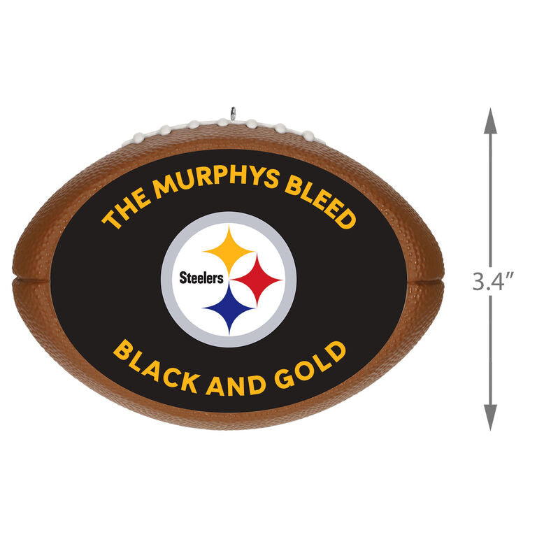 Hallmark NFL Football Pittsburgh Steelers Text Personalized Ornament