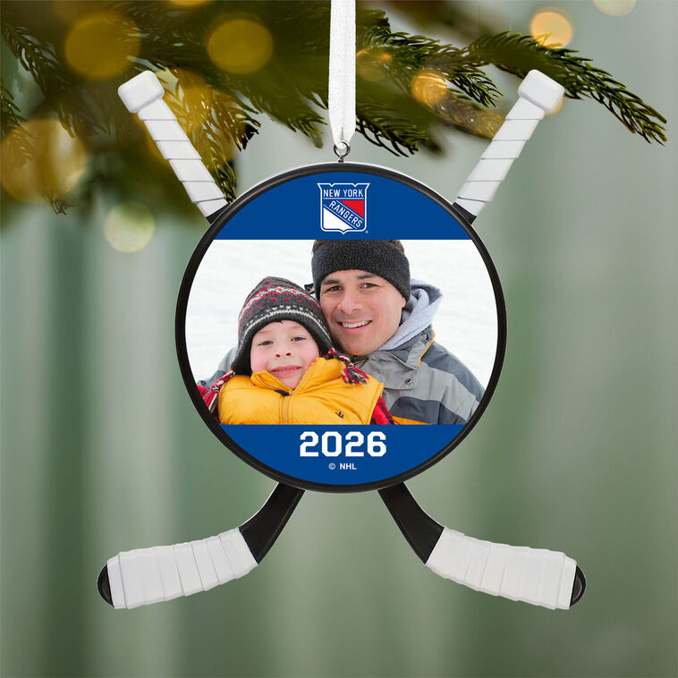 Hallmark NHL New York Rangers® Hockey Personalized Ornament, Custom Photo And Text