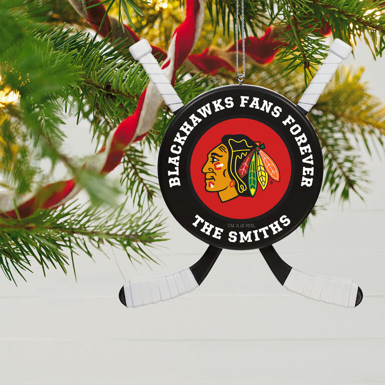  NHL Hockey Personalized Ornament, Chicago Blackhawks®