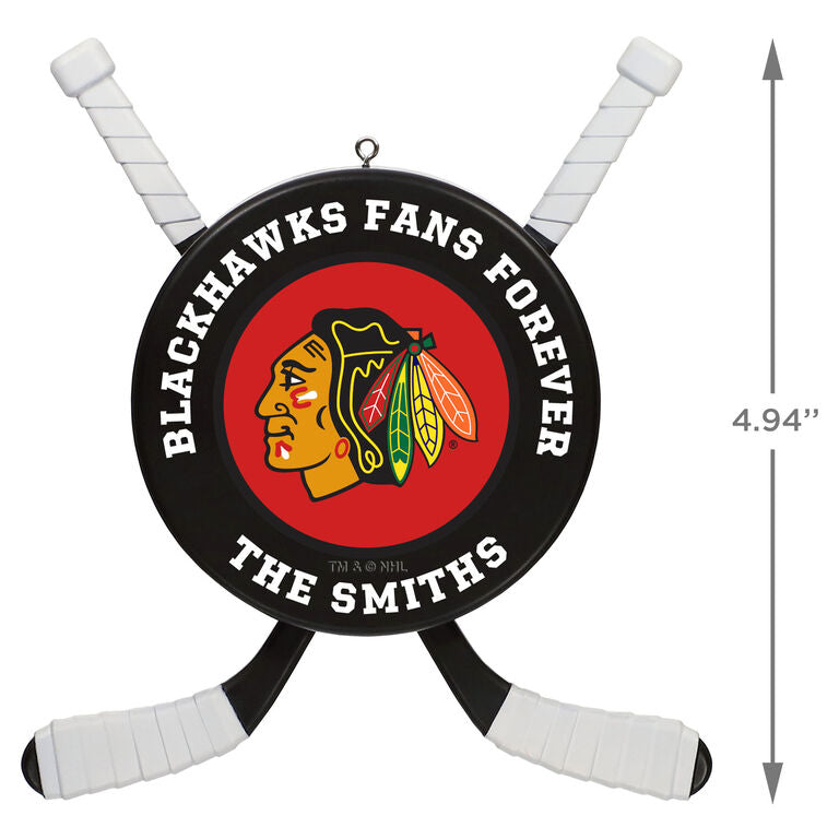 NHL Hockey Personalized Ornament, Chicago Blackhawks®