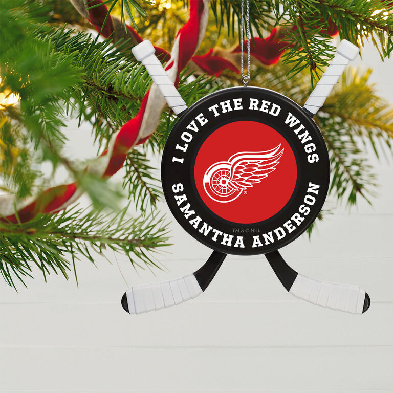  NHL Hockey Personalized Ornament, Detroit Red Wings®