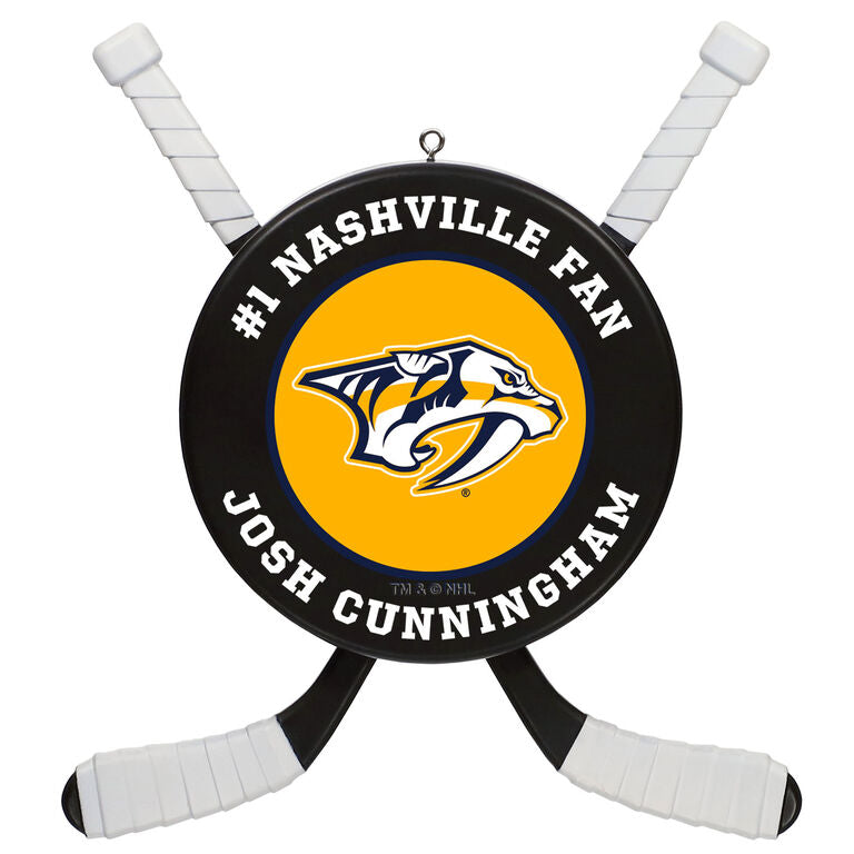  NHL Hockey Personalized Ornament, Nashville Predators®
