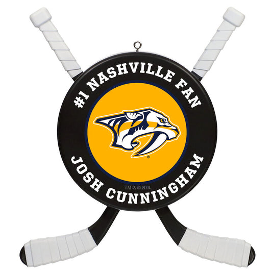  NHL Hockey Personalized Ornament, Nashville Predators®