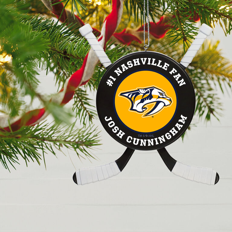  NHL Hockey Personalized Ornament, Nashville Predators®