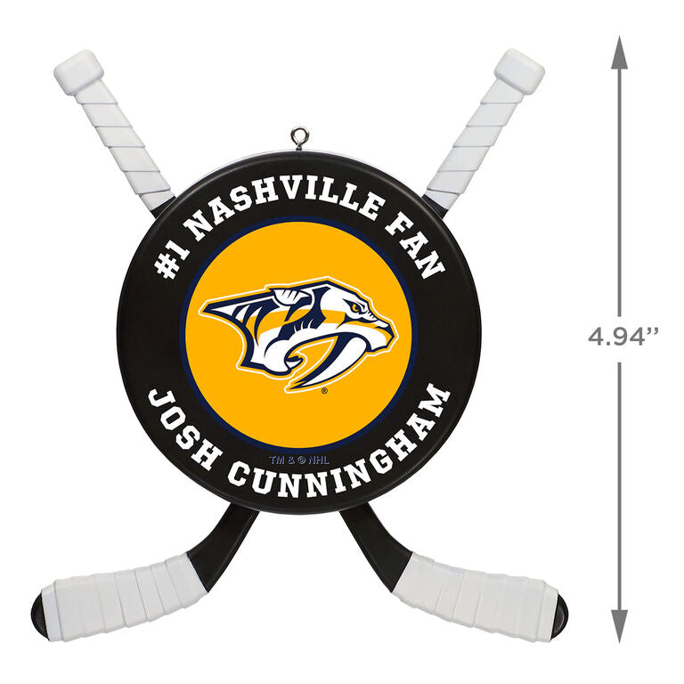  NHL Hockey Personalized Ornament, Nashville Predators®