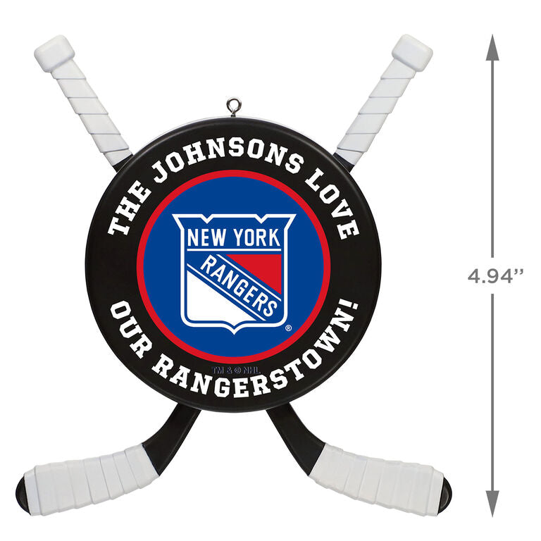  NHL Hockey Personalized Ornament, New York Rangers®