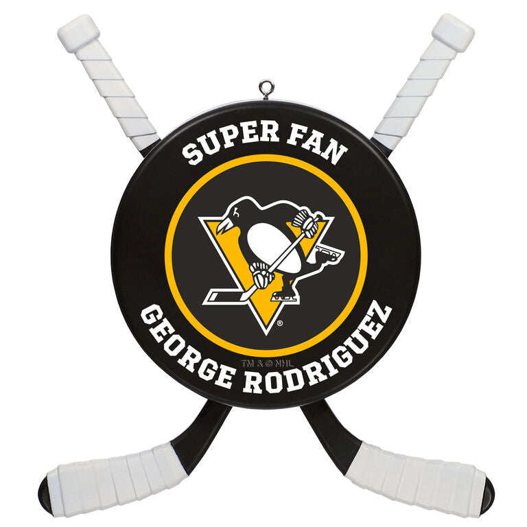  NHL Hockey Personalized Ornament, Pittsburgh Penguins®
