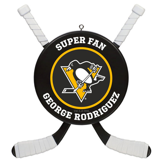  NHL Hockey Personalized Ornament, Pittsburgh Penguins®