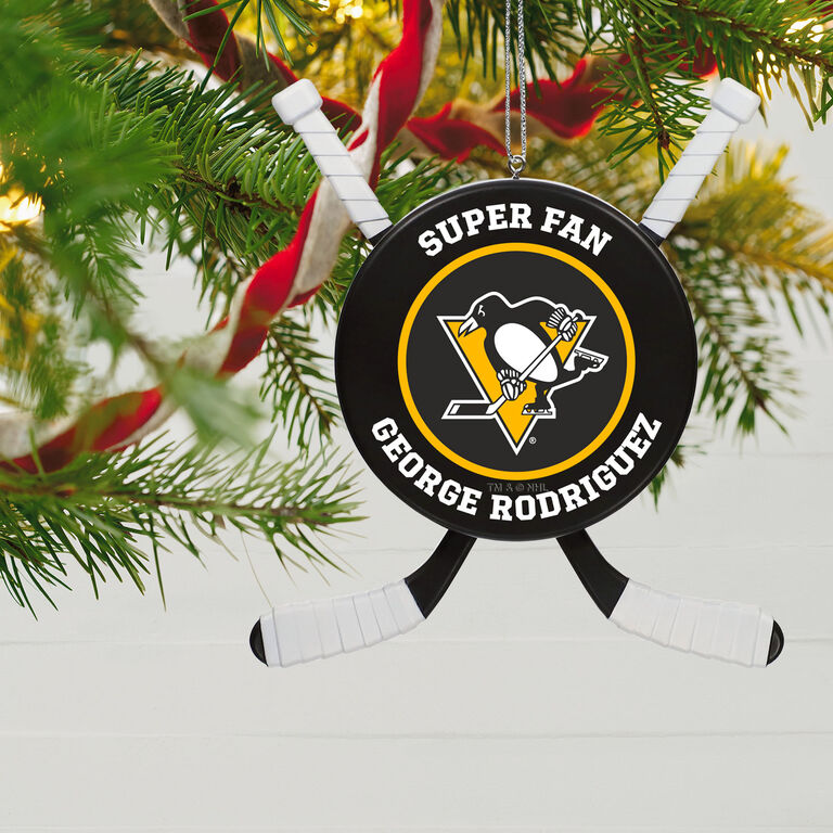  NHL Hockey Personalized Ornament, Pittsburgh Penguins®