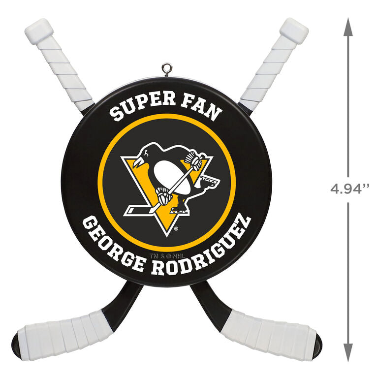  NHL Hockey Personalized Ornament, Pittsburgh Penguins®