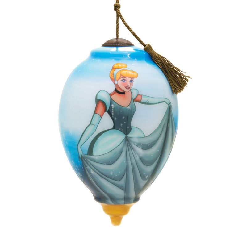  Disney Princess Ne'Qwa Art® Cinderella Hand-Painted Glass Hallmark Ornament