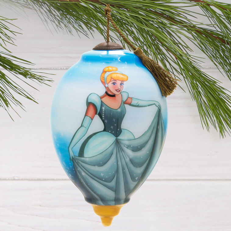  Disney Princess Ne'Qwa Art® Cinderella Hand-Painted Glass Hallmark Ornament