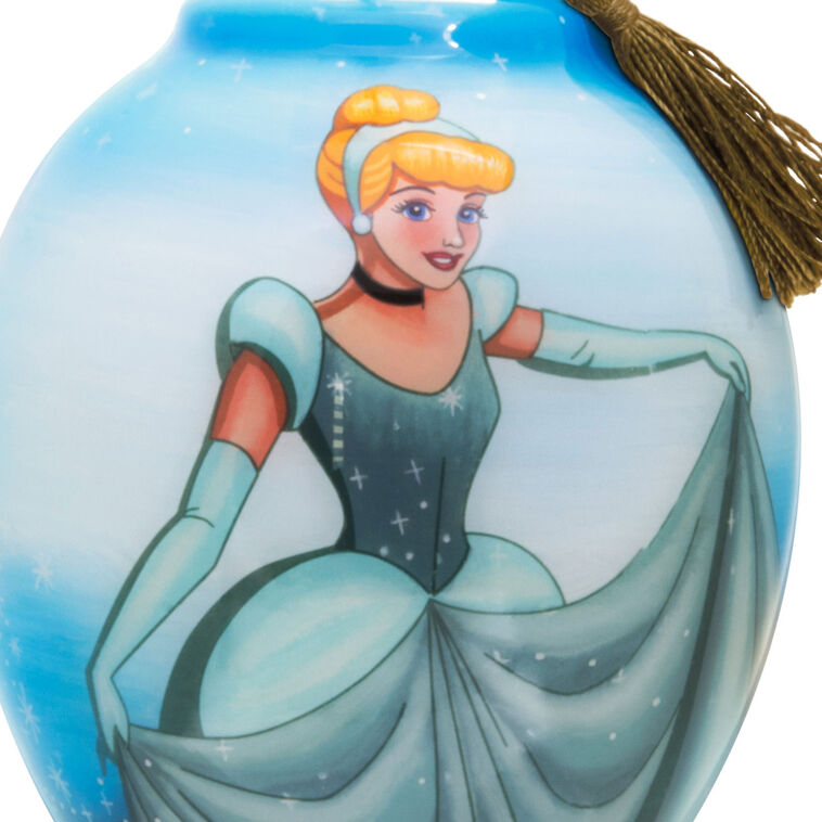  Disney Princess Ne'Qwa Art® Cinderella Hand-Painted Glass Hallmark Ornament