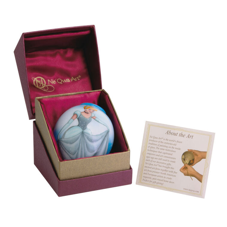  Disney Princess Ne'Qwa Art® Cinderella Hand-Painted Glass Hallmark Ornament