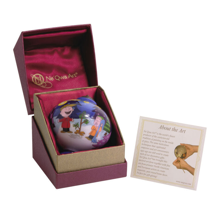  Peanuts® Ne'Qwa Art® A Charlie Brown Christmas Hand-Painted Glass Hallmark Ornament
