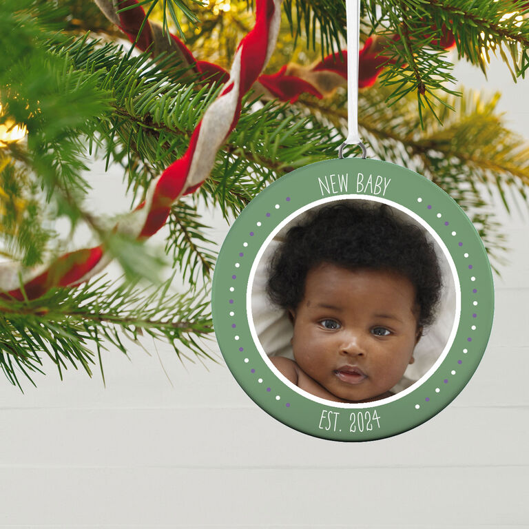 Hallmark New Baby Personalized Text And Photo Ceramic Ornament