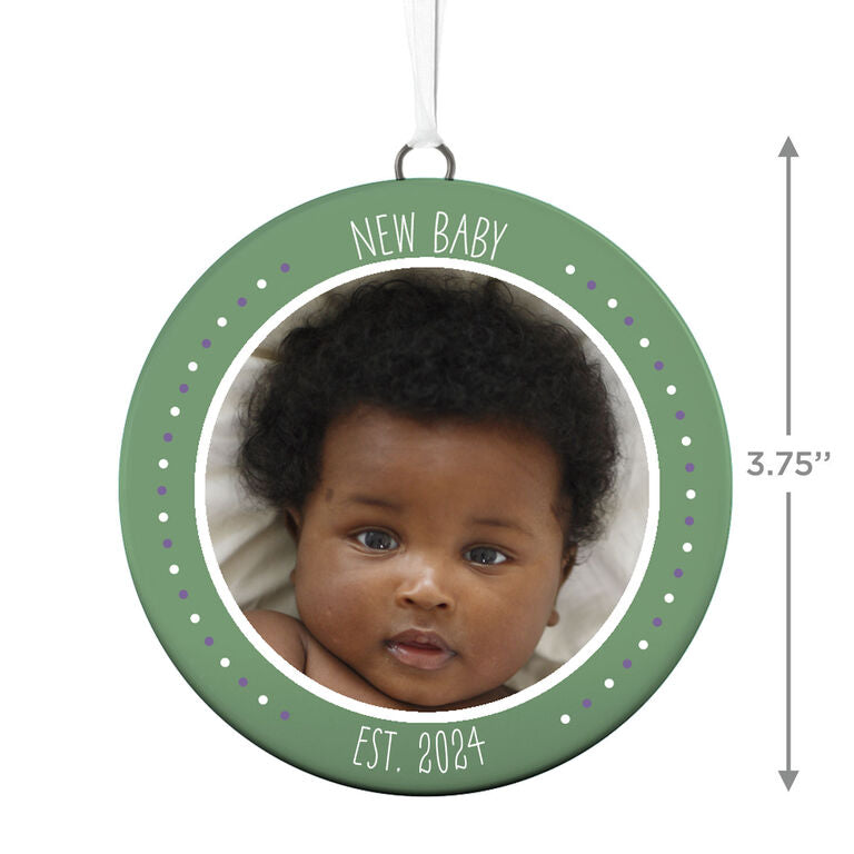 Hallmark New Baby Personalized Text And Photo Ceramic Ornament