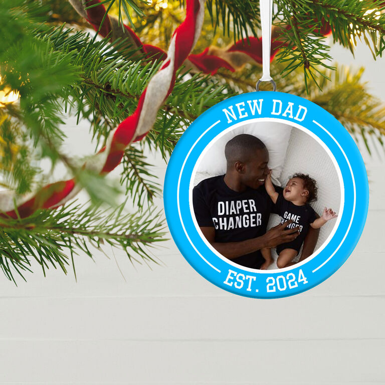 Hallmark New Dad Personalized Text And Photo Ceramic Ornament
