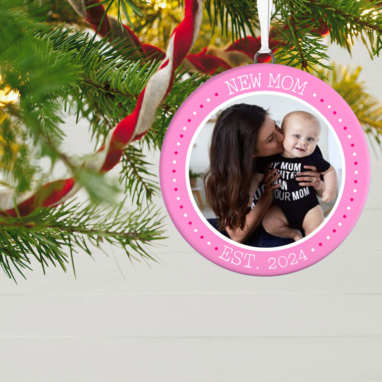 Hallmark New Mom Personalized Text And Photo Ceramic Ornament