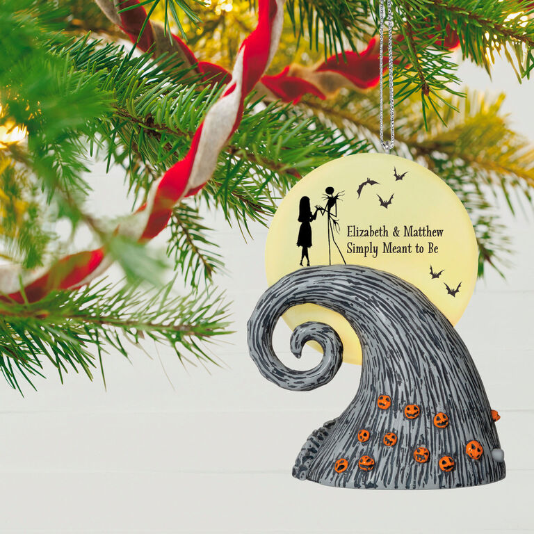 Hallmark Disney Tim Burton’s The Nightmare Before Christmas Jack And Sally Personalized Ornament With Light