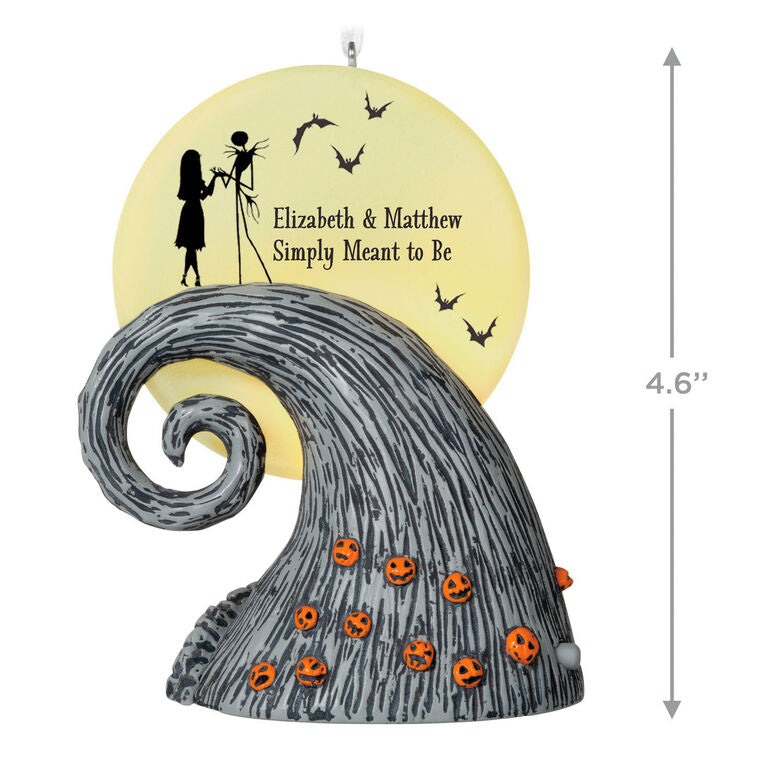 Hallmark Disney Tim Burton’s The Nightmare Before Christmas Jack And Sally Personalized Ornament With Light