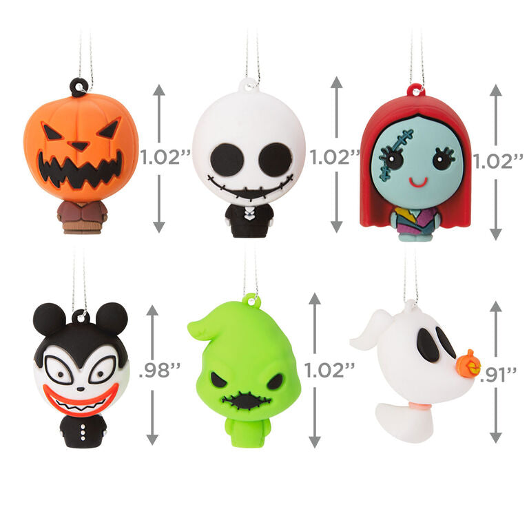  Mini Disney Tim Burton's The Nightmare Before Christmas Shatterproof Hallmark Ornaments, Set Of 6