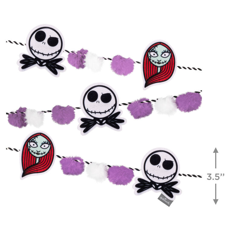  Disney Tim Burton's The Nightmare Before Christmas Fabric Hallmark Garland, 72"